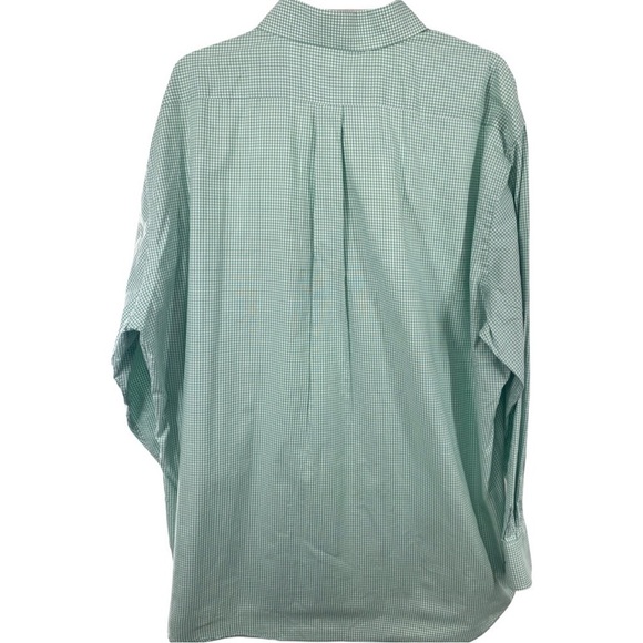 Peter Millar Green & White Checked Cotton Button Down Shirt Size XXL - Picture 2 of 5